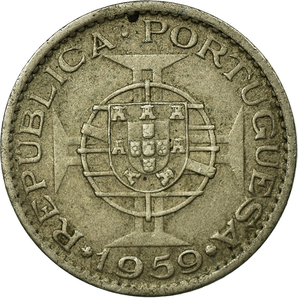 Monnaie, INDIA-PORTUGUESE, 60 Centavos, 1959, TTB, Copper-nickel, KM:32