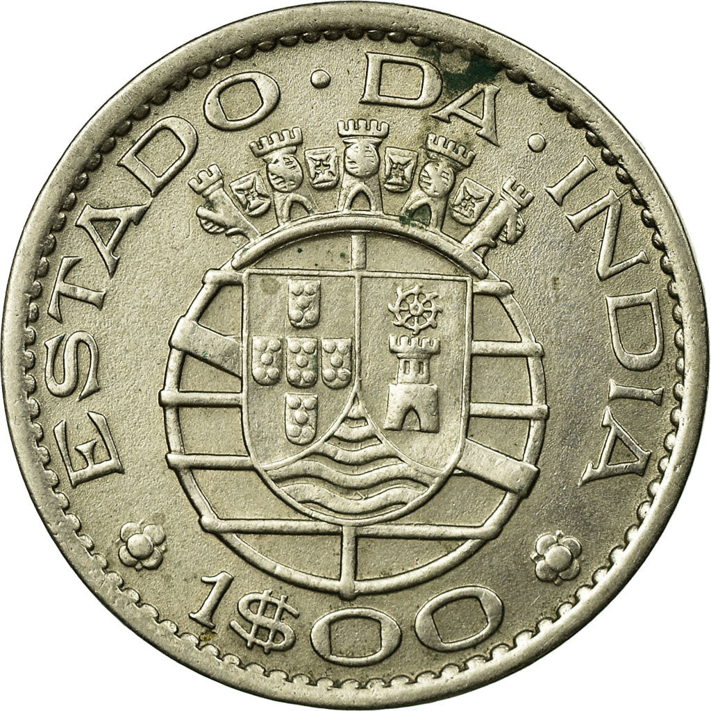 Moeda, ÍNDIA - PORTUGUESA, Escudo, 1958, EF(40-45), Cobre-níquel, KM:33