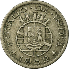 Coin, INDIA-PORTUGUESE, 1/4 Rupia, 1952, EF(40-45), Copper-nickel, KM:25