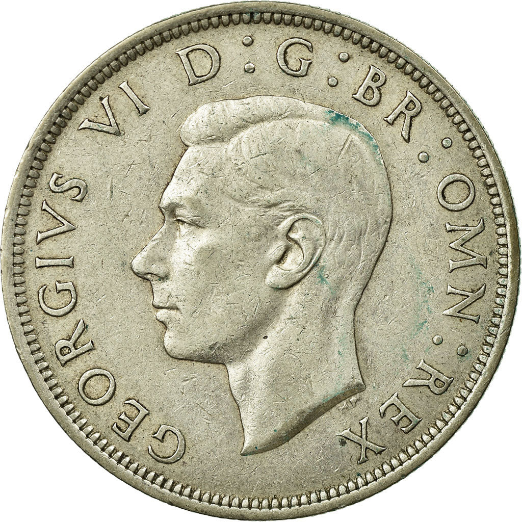 Coin, Great Britain, George VI, 1/2 Crown, 1937, EF(40-45), Silver, KM:856