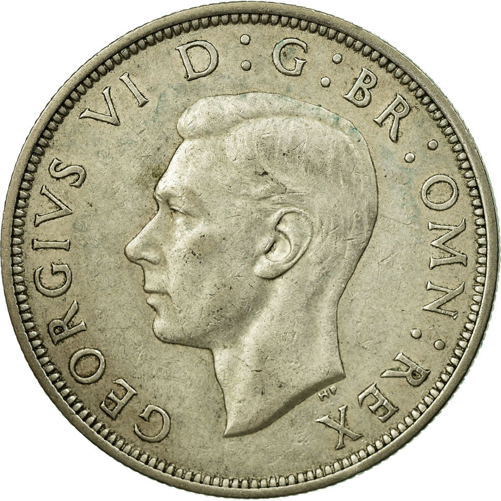 Coin, Great Britain, George VI, 1/2 Crown, 1944, EF(40-45), Silver, KM:856