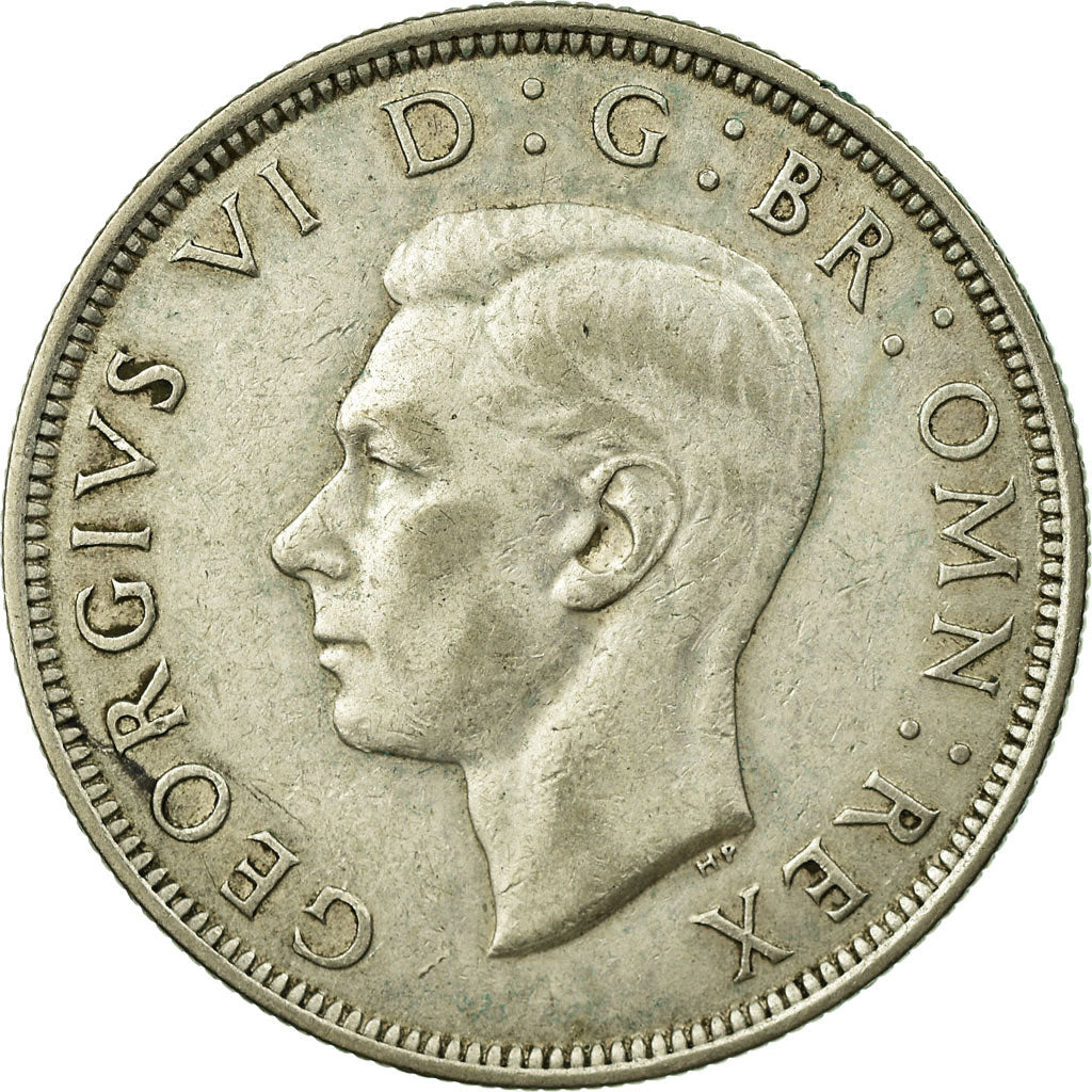 Coin, Great Britain, George VI, 1/2 Crown, 1945, EF(40-45), Silver, KM:856