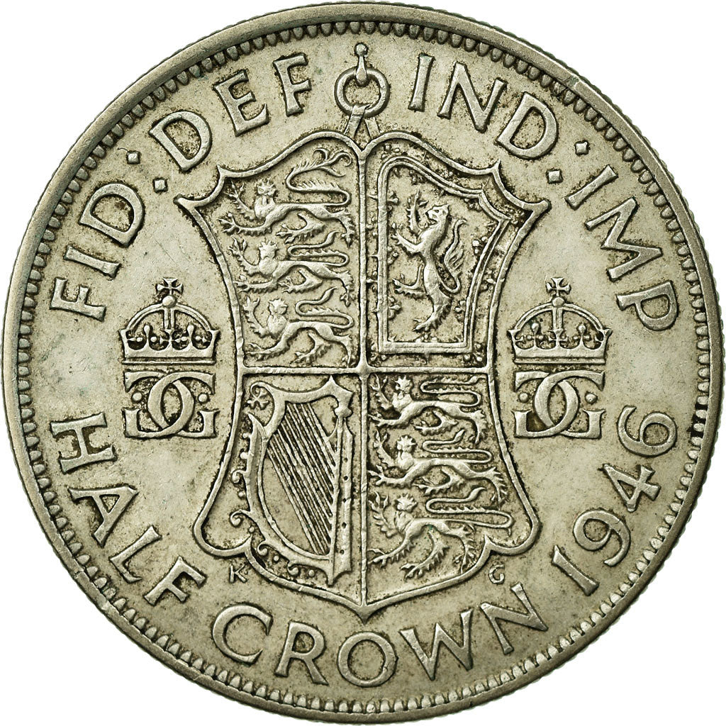 Coin, Great Britain, George VI, 1/2 Crown, 1946, EF(40-45), Silver, KM:856