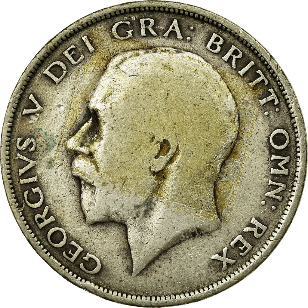 Coin, Great Britain, George V, 1/2 Crown, 1911, VF(20-25), Silver, KM:818.1