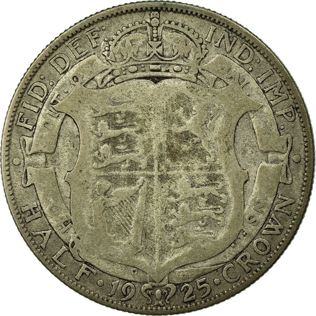 Coin, Great Britain, George V, 1/2 Crown, 1925, VF(20-25), Silver, KM:818.2