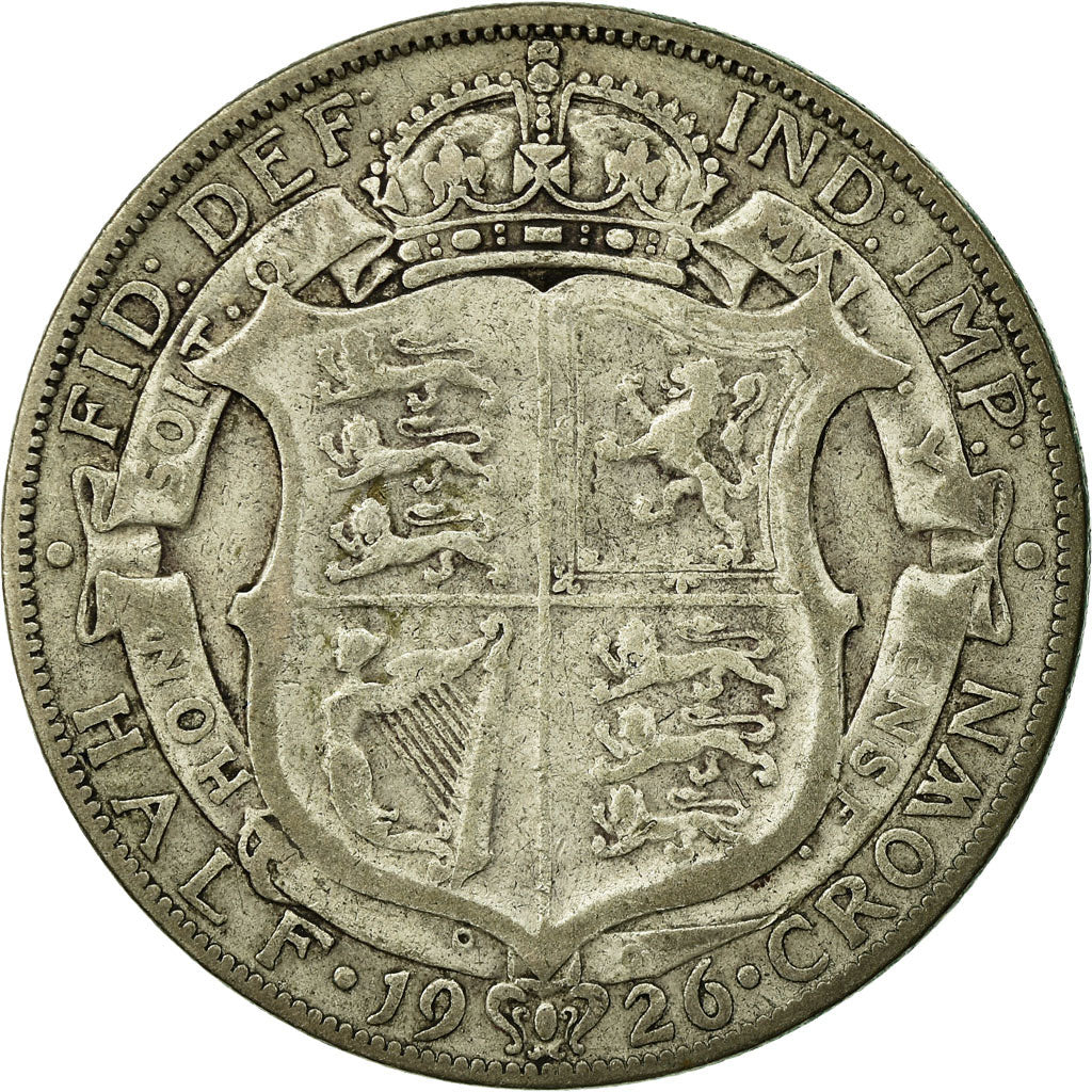 Coin, Great Britain, George V, 1/2 Crown, 1926, VF(20-25), Silver, KM:818.2