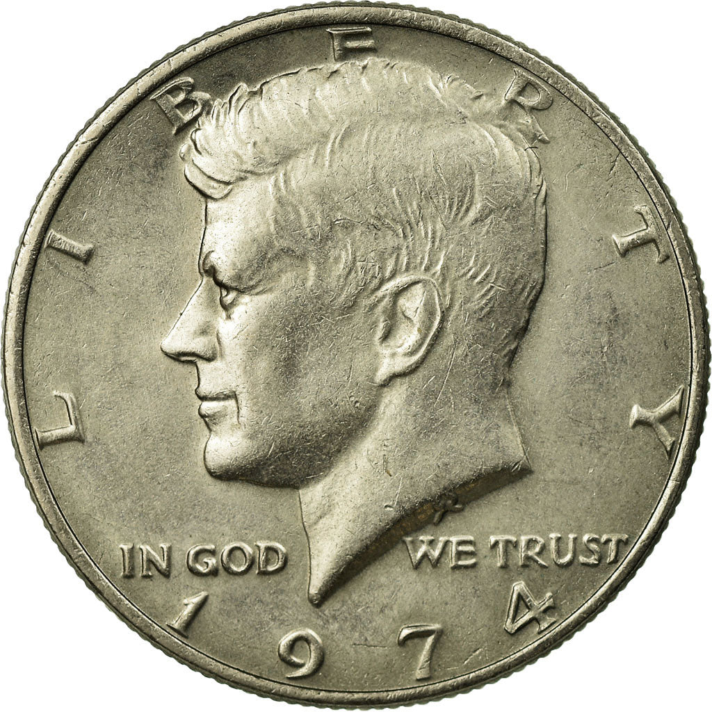 Coin, United States, Kennedy Half Dollar, Half Dollar, 1974, U.S. Mint