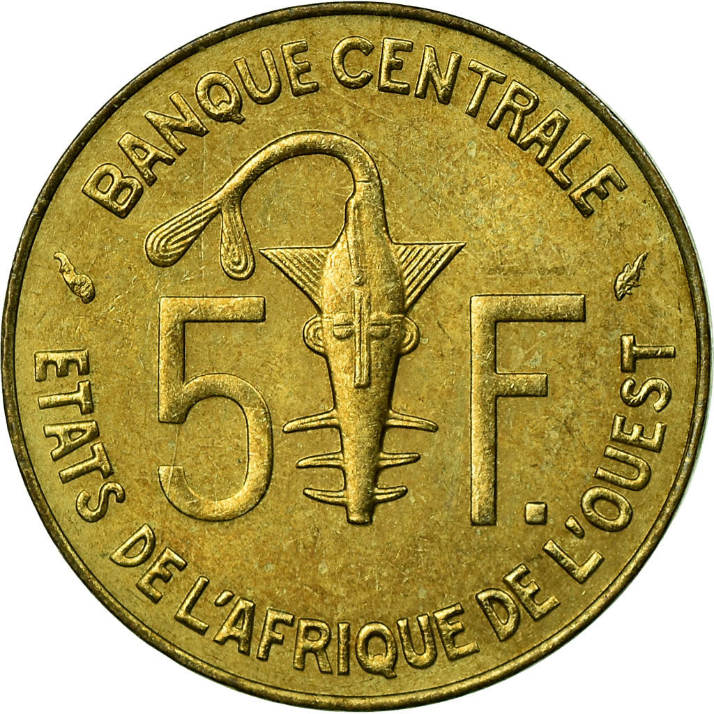 Coin, West African States, 5 Francs, 1991, Paris, EF(40-45)