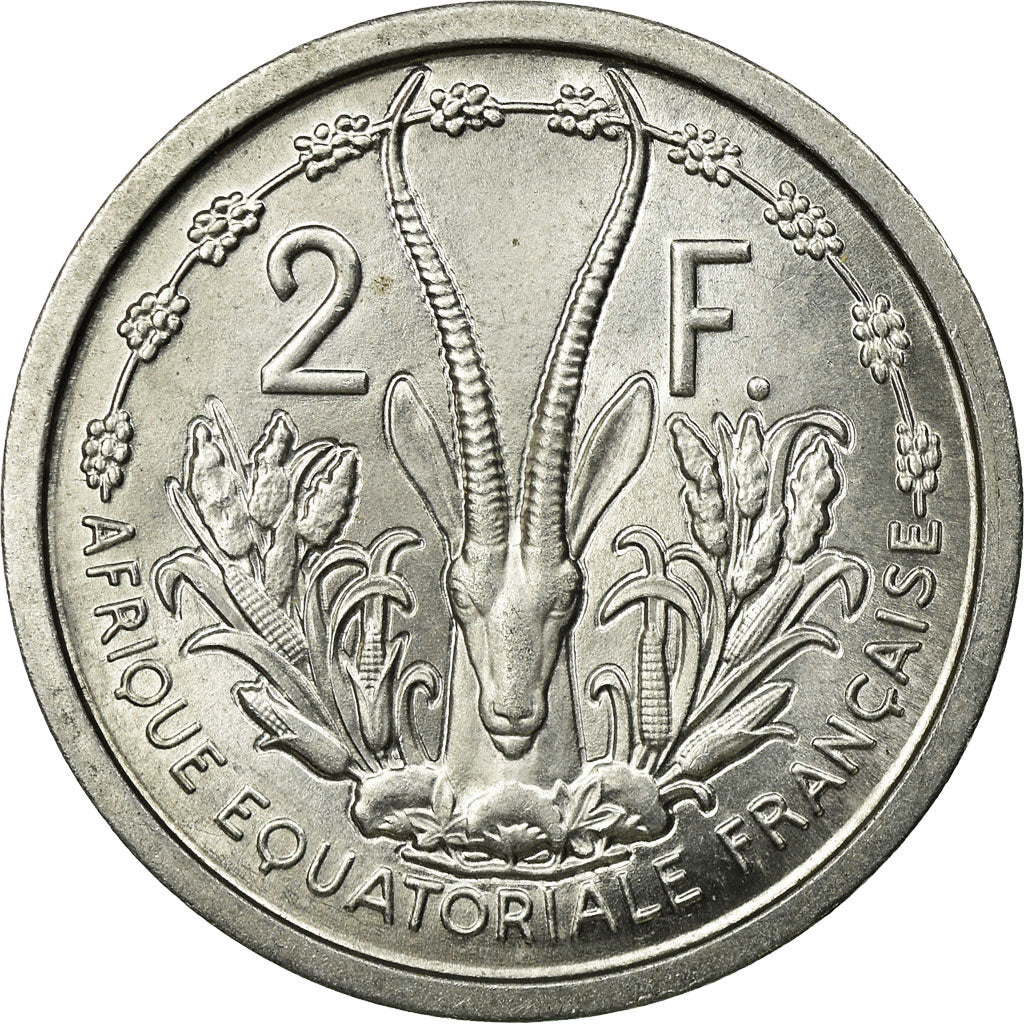 Monnaie, Afrique-Équatoriale française, 2 Francs, 1948, Paris, SUP, Aluminium