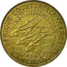 Coin, Cameroon, 5 Francs, 1958, EF(40-45), Aluminum-Bronze, KM:10