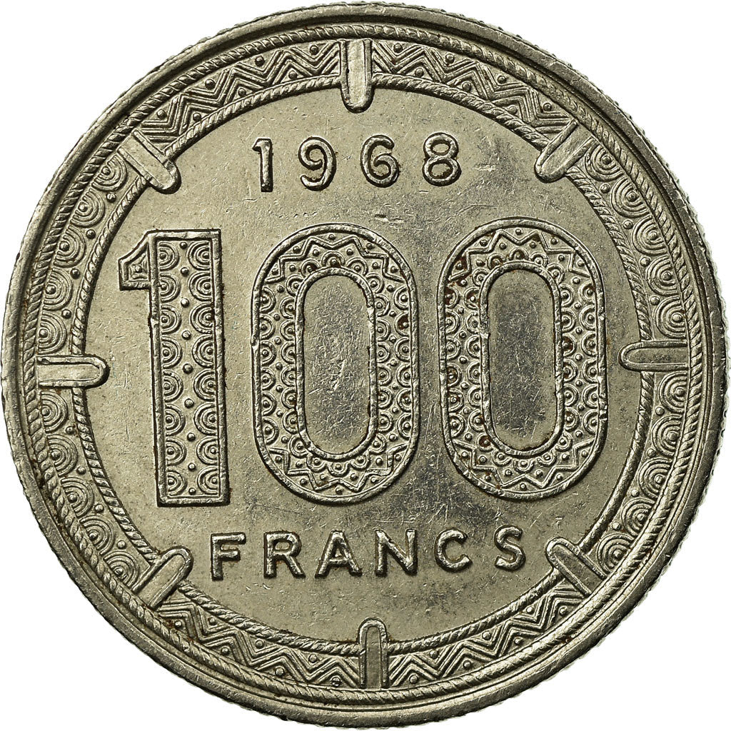 Coin, Cameroon, 100 Francs, 1968, Paris, EF(40-45), Nickel, KM:14