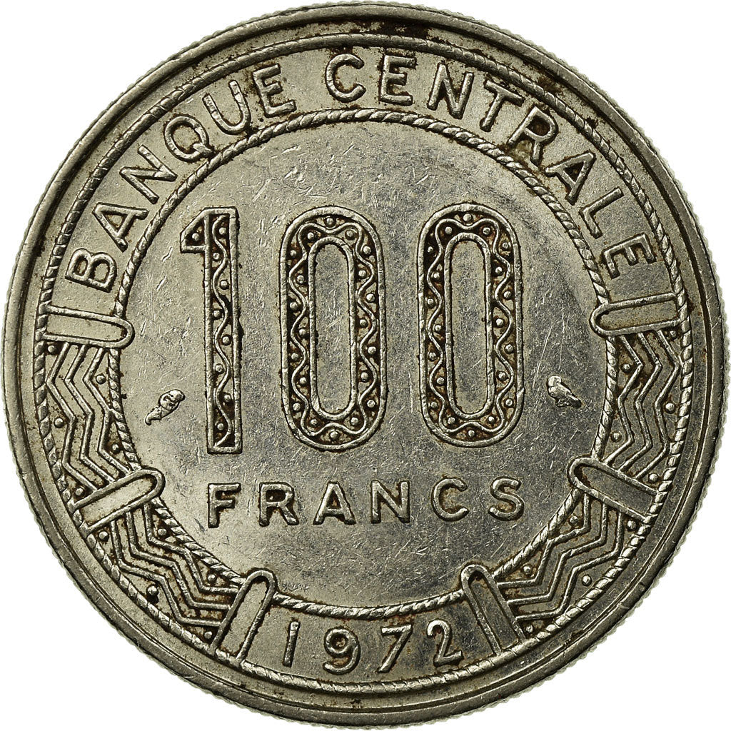 Coin, Cameroon, 100 Francs, 1972, Paris, EF(40-45), Nickel, KM:15