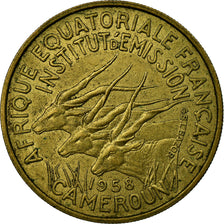 Coin, Cameroon, 25 Francs, 1958, Paris, EF(40-45), Aluminum-Bronze, KM:12