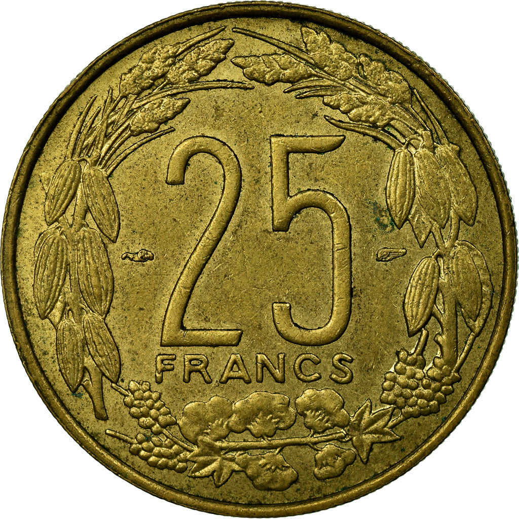 Coin, Cameroon, 25 Francs, 1958, Paris, EF(40-45), Aluminum-Bronze, KM:12