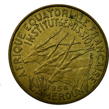 Coin, Cameroon, 10 Francs, 1958, EF(40-45), Aluminum-Bronze, KM:11