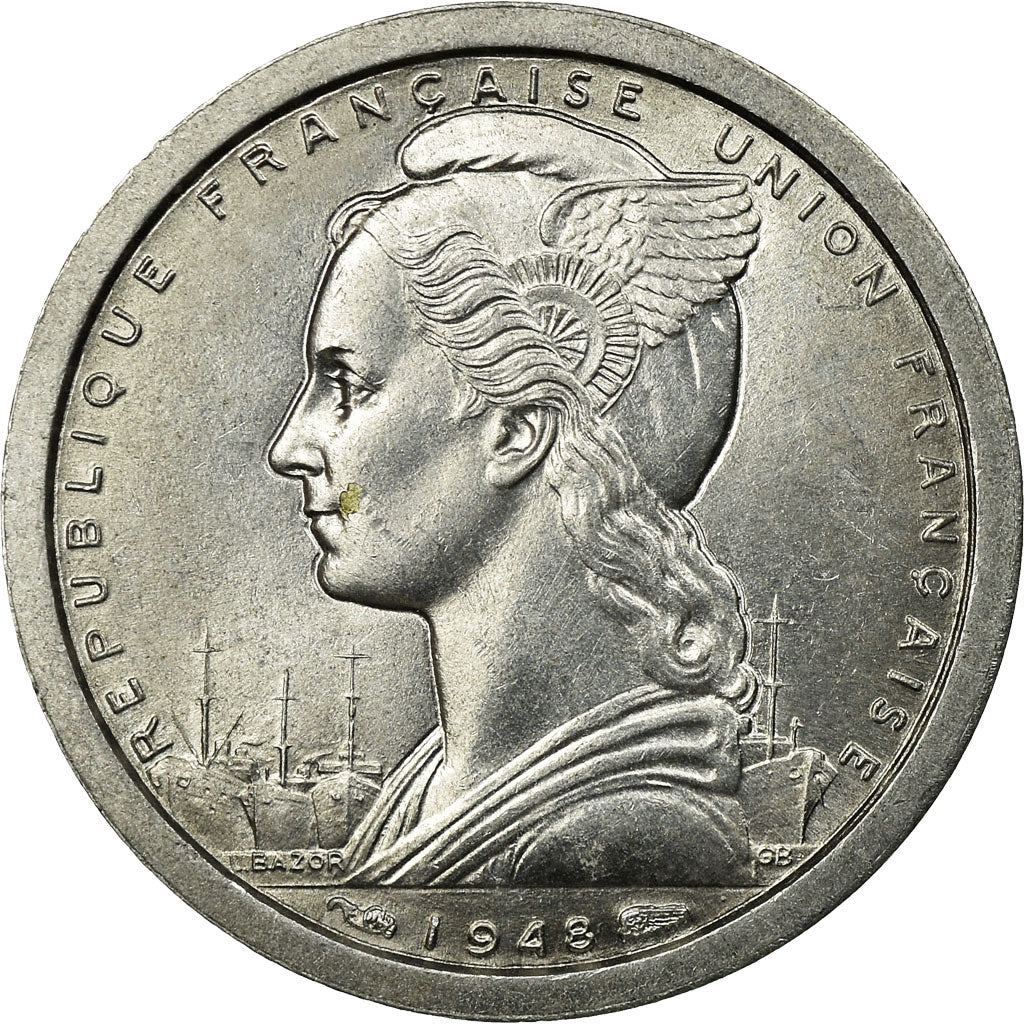 Coin, Cameroon, Franc, 1948, Paris, AU(55-58), Aluminum, KM:8