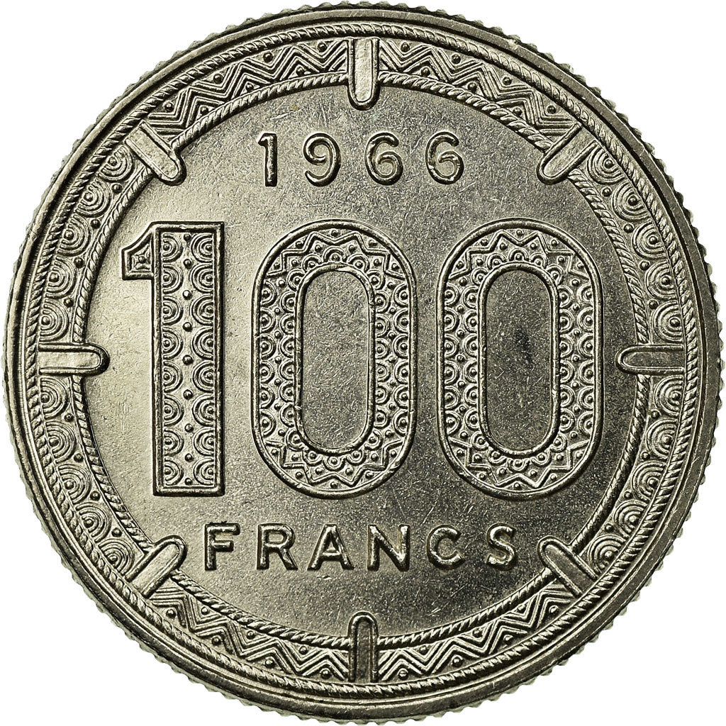 Coin, EQUATORIAL AFRICAN STATES, 100 Francs, 1966, Paris, EF(40-45), Nickel