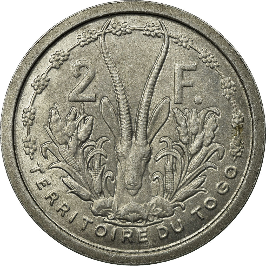 Coin, Togo, 2 Francs, 1948, Paris, EF(40-45), Aluminum, KM:5