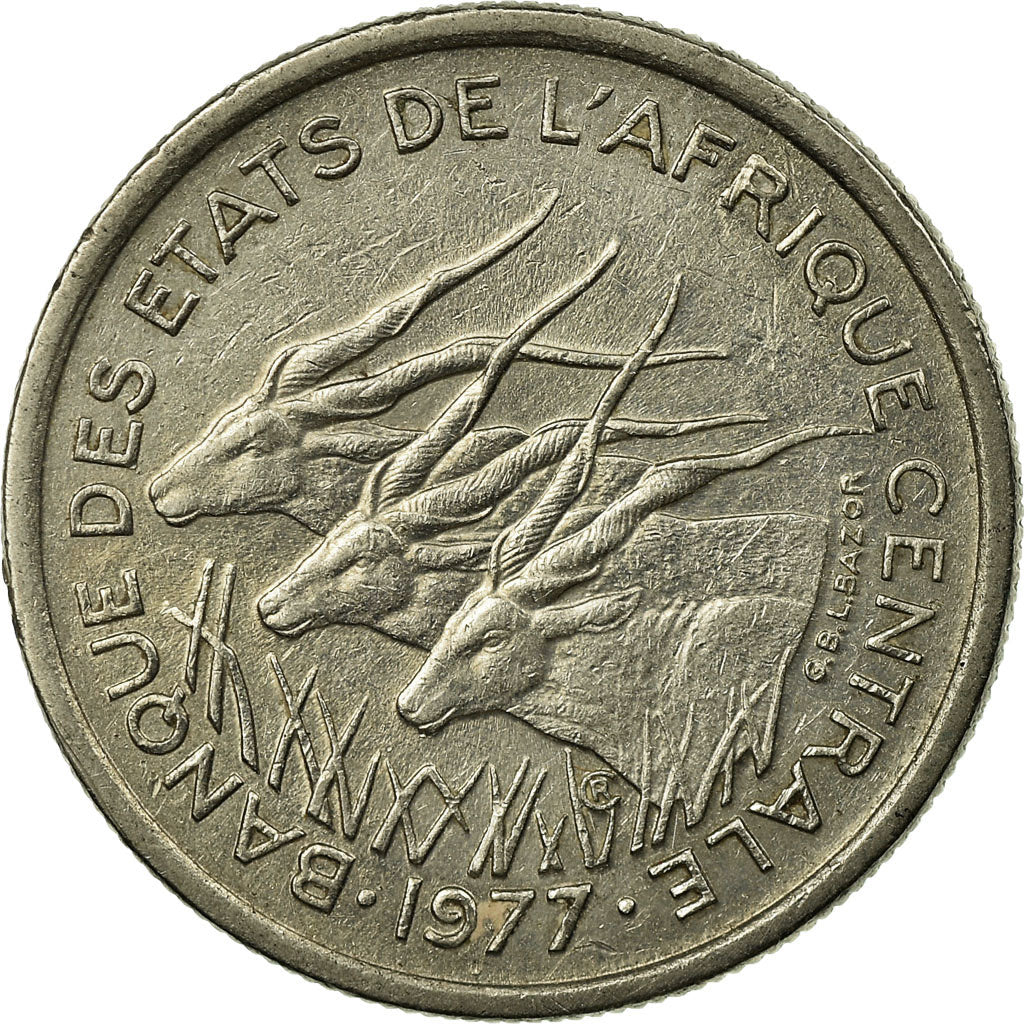 Monnaie, États de l'Afrique centrale, 50 Francs, 1977, Paris, TTB, Nickel
