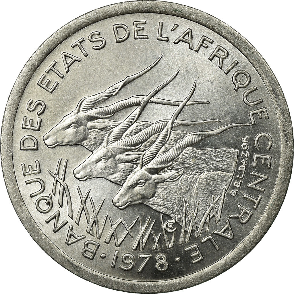 Coin, Central African States, Franc, 1978, Paris, AU(55-58), Aluminum, KM:8