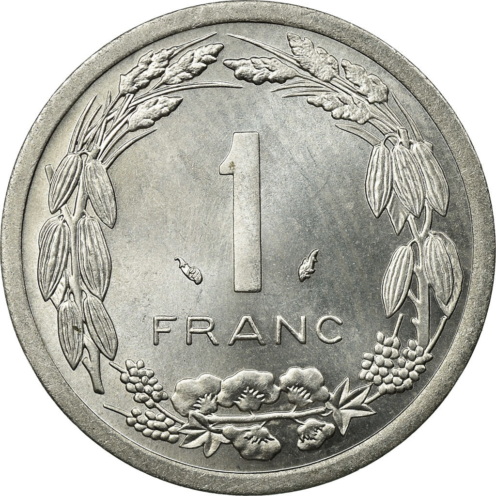 Coin, Central African States, Franc, 1978, Paris, AU(55-58), Aluminum, KM:8