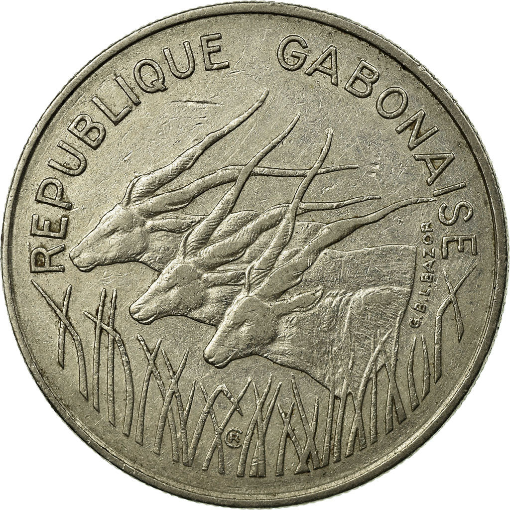 Coin, Gabon, 100 Francs, 1971, Paris, EF(40-45), Nickel, KM:12