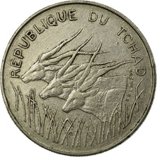 Coin, Chad, 100 Francs, 1971, Paris, EF(40-45), Nickel, KM:2