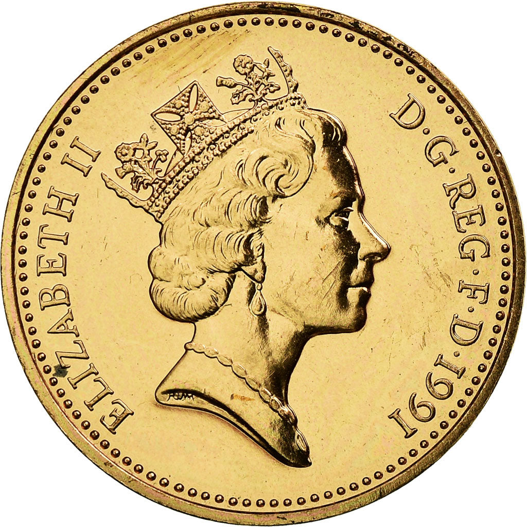 Coin, Great Britain, Elizabeth II, Penny, 1991, MS(63), Bronze, KM:935