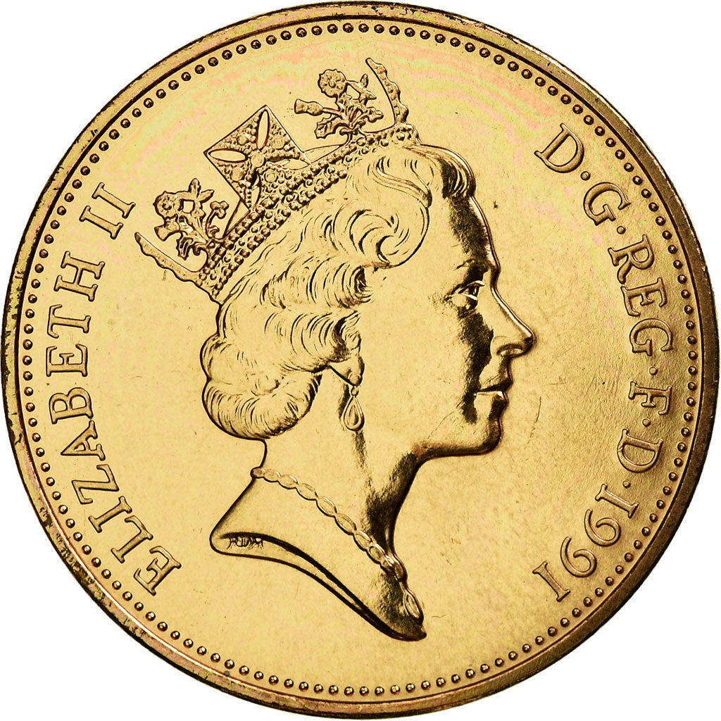 Coin, Great Britain, Elizabeth II, 2 Pence, 1991, MS(63), Bronze, KM:936