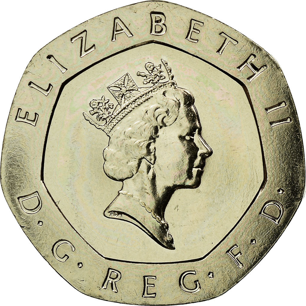 Coin, Great Britain, Elizabeth II, 20 Pence, 1991, MS(63), Copper-nickel, KM:939