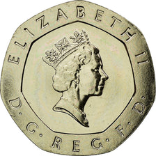 Coin, Great Britain, Elizabeth II, 20 Pence, 1991, MS(63), Copper-nickel, KM:939