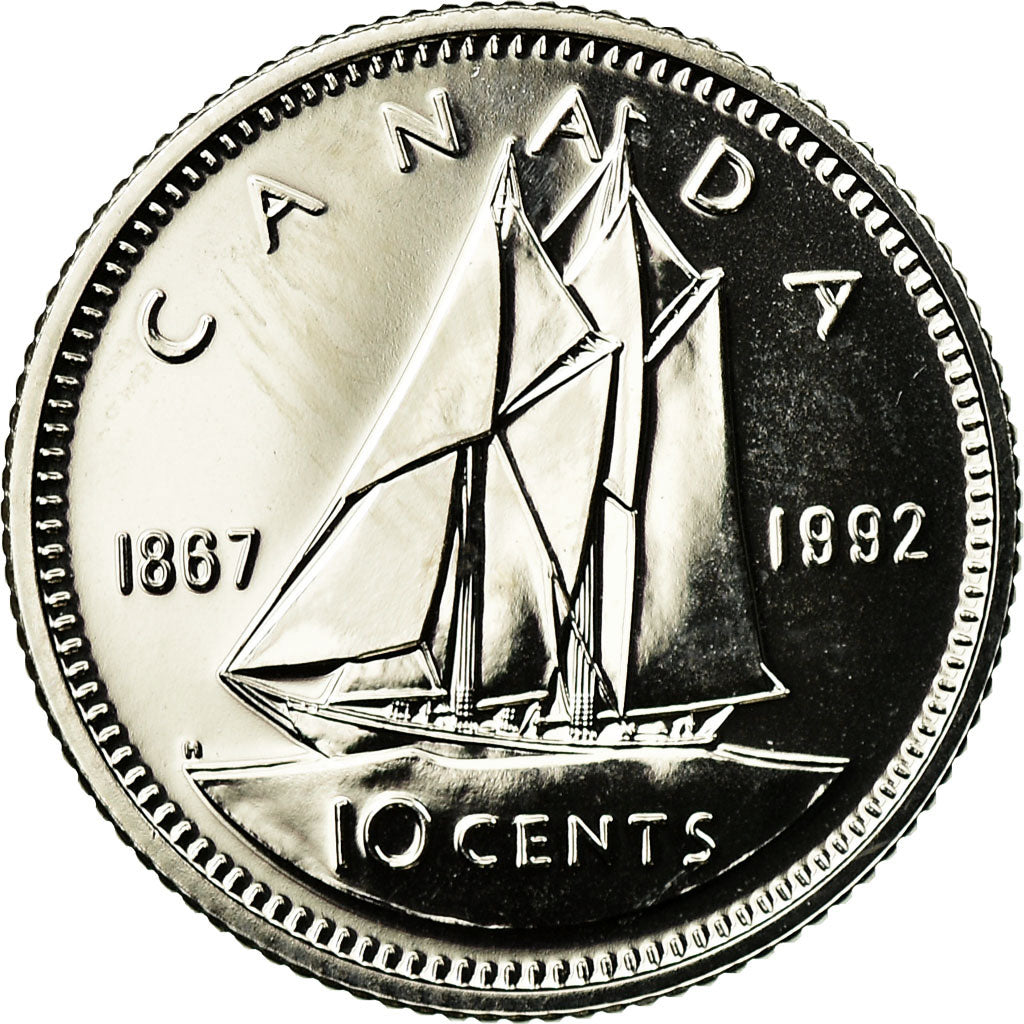 Coin, Canada, Elizabeth II, 10 Cents, 1992, Royal Canadian Mint, Ottawa, MS(63)