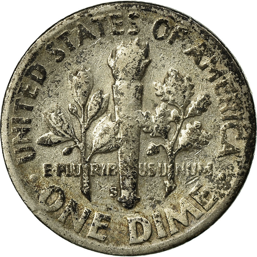 Coin, United States, Roosevelt Dime, Dime, 1950, U.S. Mint, San Francisco