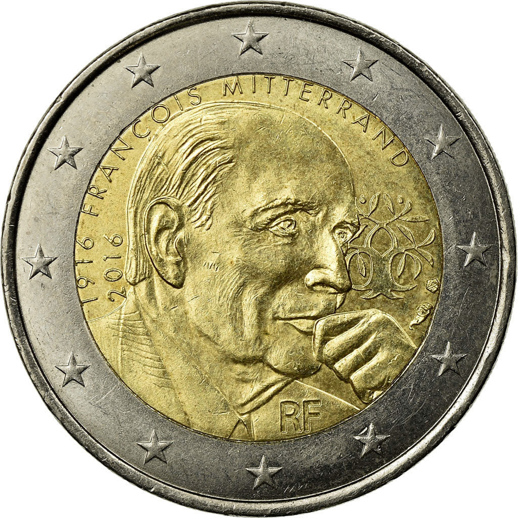 France, 2 Euro, Francois Mitterand 1916  2016, 2016, EF(40-45), Bi-Metallic