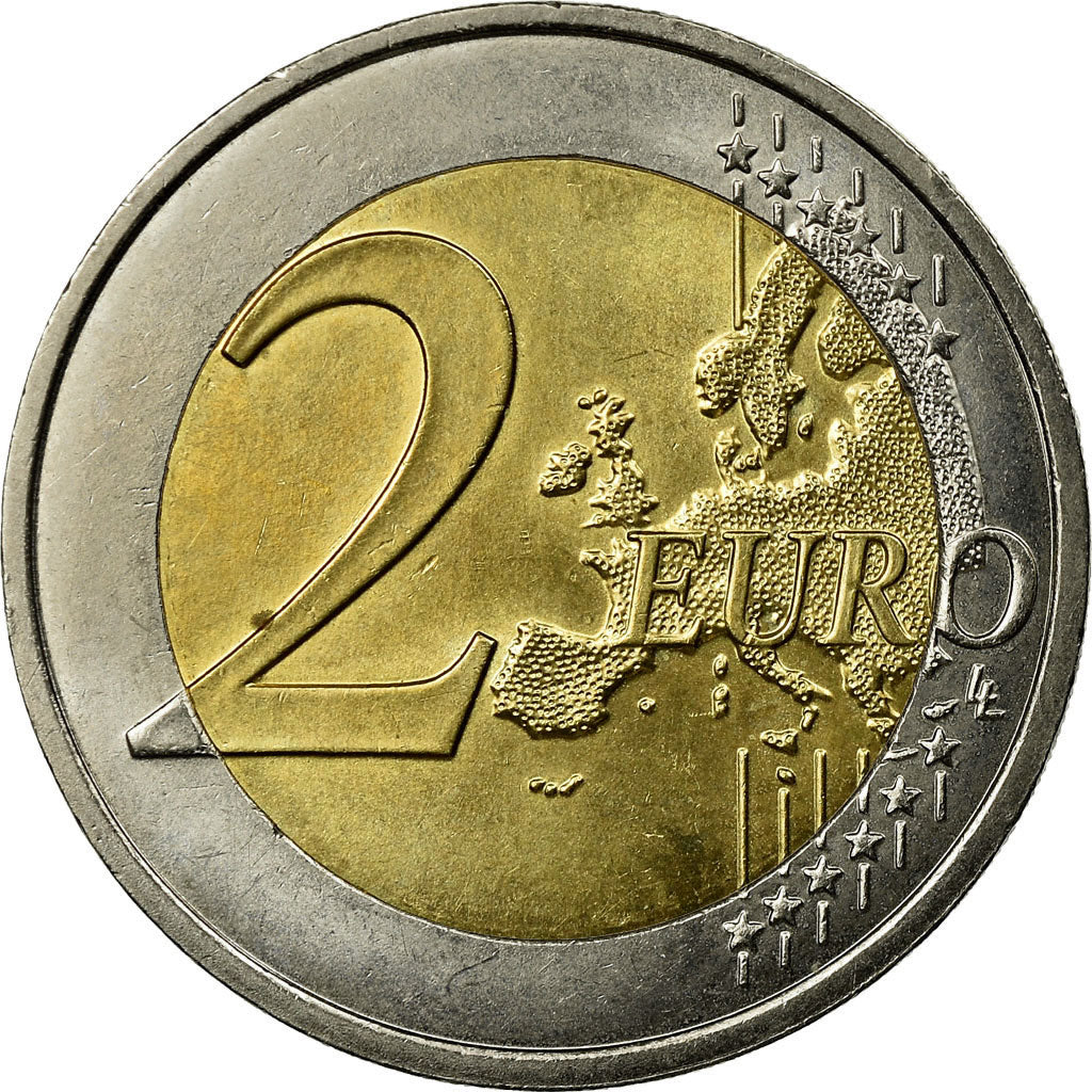 Francja, 2 Euro, EMU 10th Anniversary, 2009, EF(40-45), Bimetaliczny