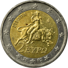 Greece, 2 Euro, 2002, EF(40-45), Bi-Metallic, KM:188