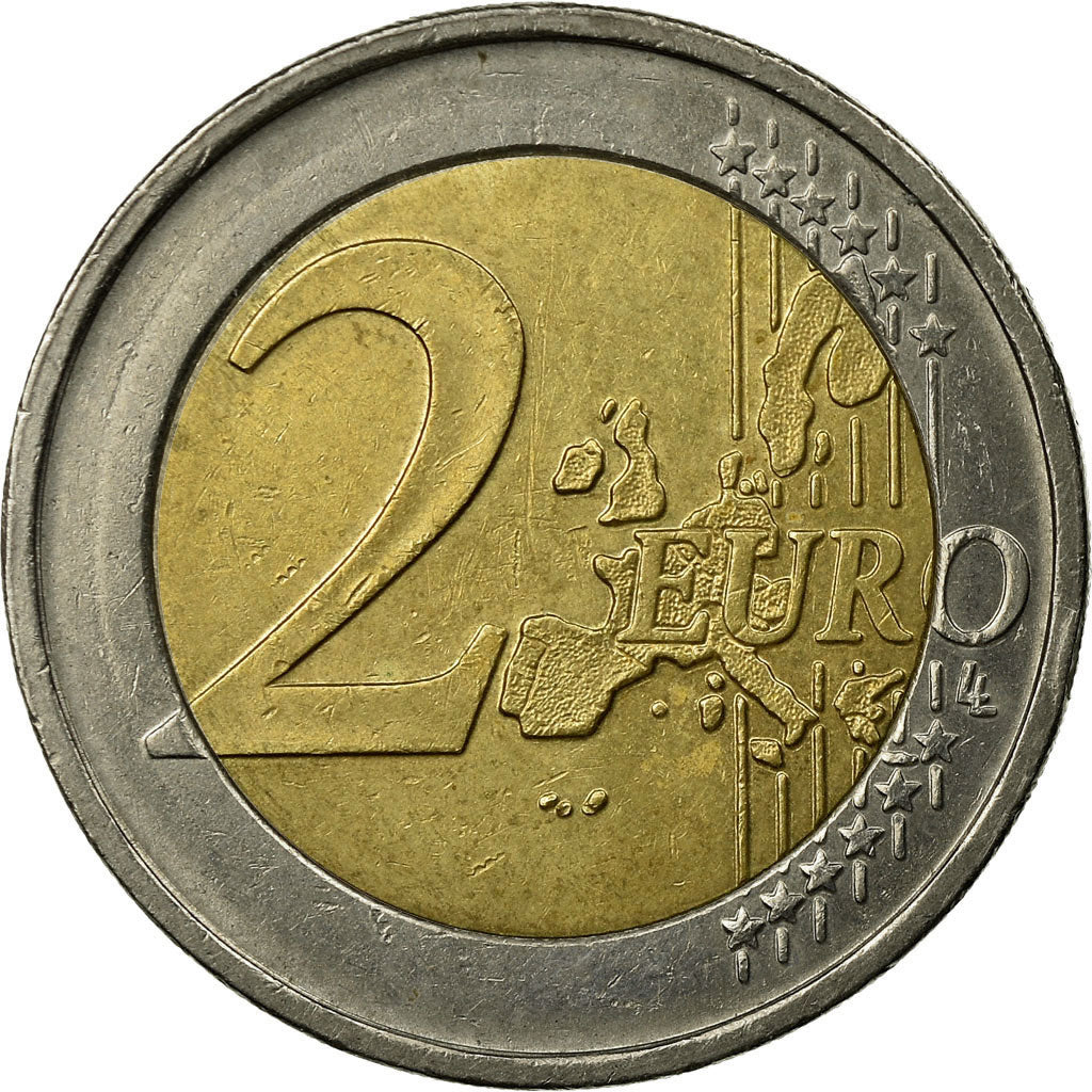 Greece, 2 Euro, 2002, EF(40-45), Bi-Metallic, KM:188