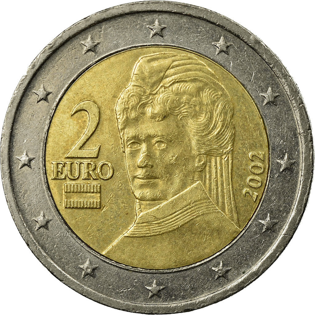 Oostenrijk, 2 Euro, 2002, ZF, Bi-Metallic, KM:3089