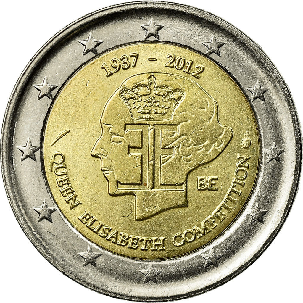 Belgium, 2 Euro, Queen Elisabeth, 2012, EF(40-45), Bi-Metallic