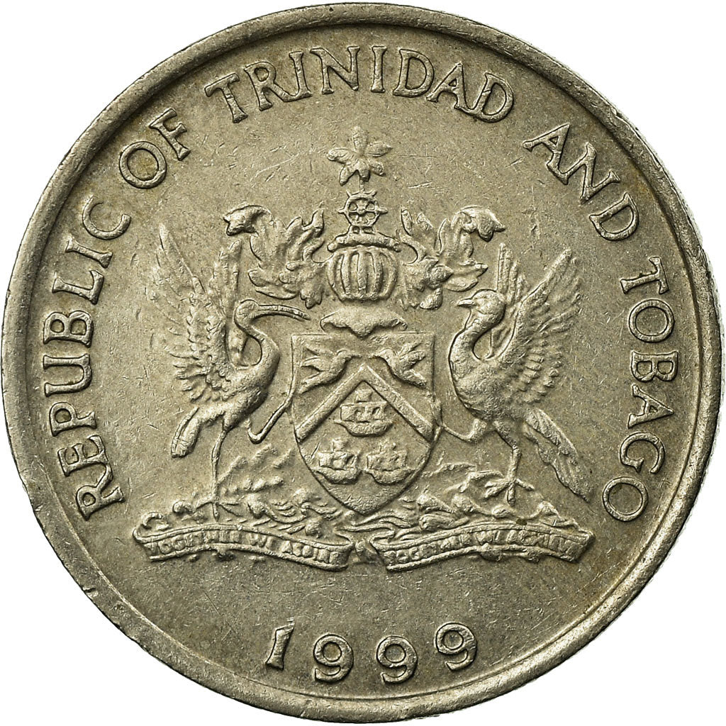 Moneda, TRINIDAD & TOBAGO, 25 Cents, 1999, MBC, Cobre - níquel, KM:32