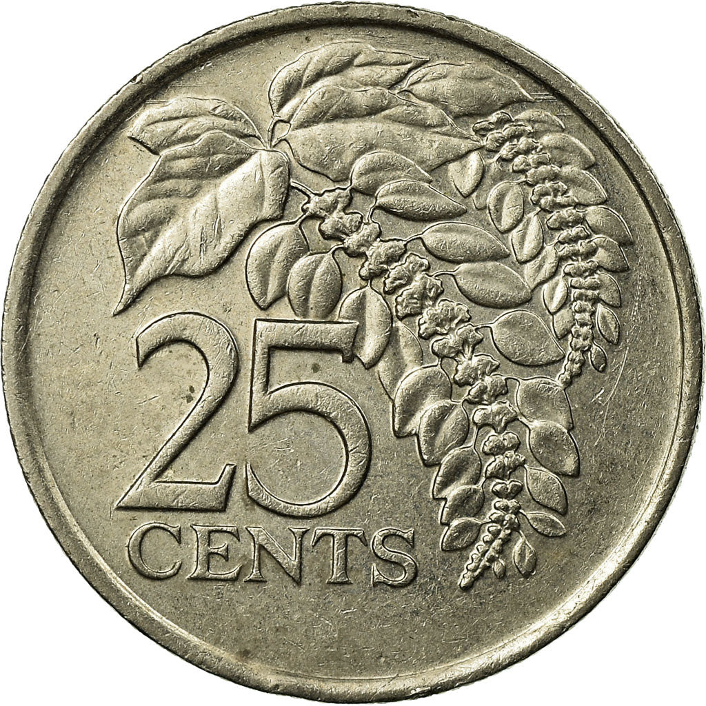 Moneda, TRINIDAD & TOBAGO, 25 Cents, 1999, MBC, Cobre - níquel, KM:32