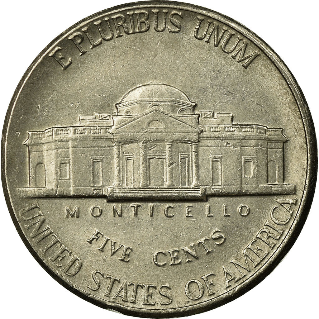 Moneda, Estados Unidos, Jefferson Nickel, 5 Cents, 1992, U.S. Mint