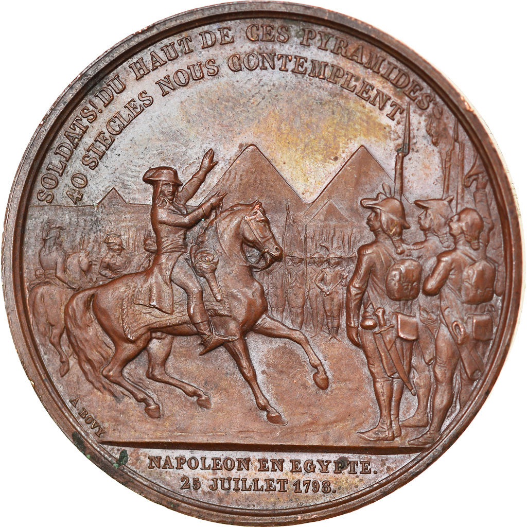 Francia, medalla, Napoléon Bonaparte, Campagne d'Egypte, History, 1798, Bovy