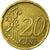 Luxemburgo, 20 Euro Cent, 2002, EF(40-45), Latão, KM:79