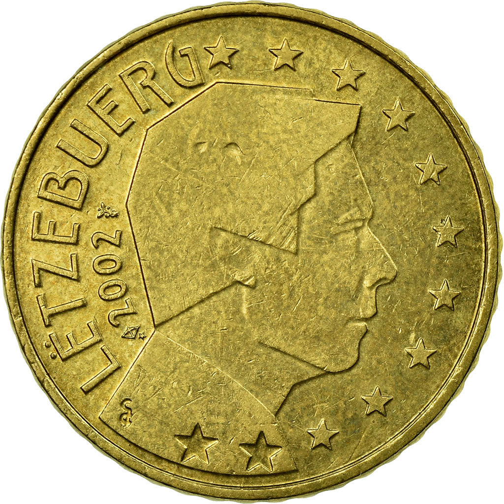 Luxembourg, 50 Euro Cent, 2002, TTB, Laiton, KM:80