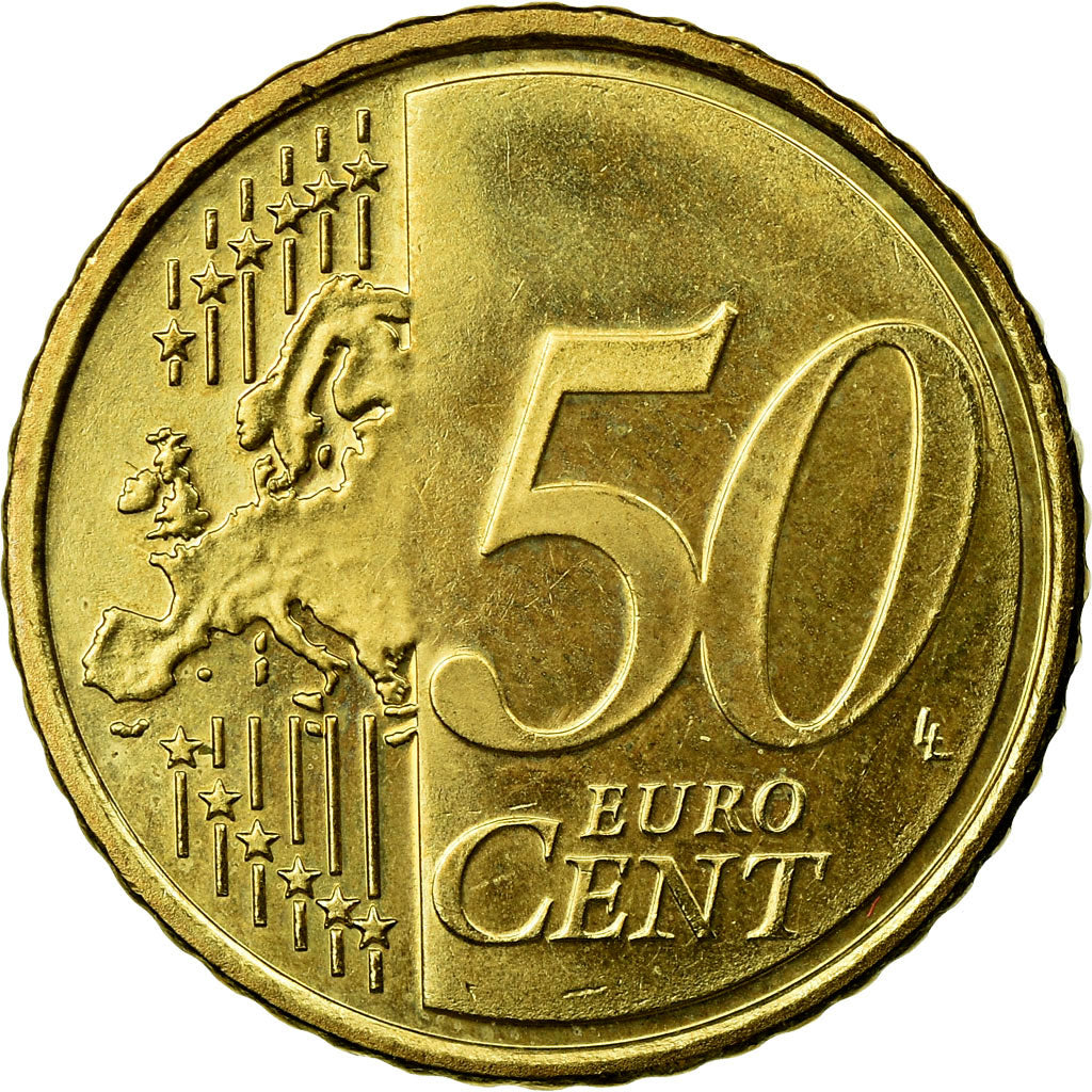 Slovenia, 50 Euro Cent, 2007, EF(40-45), Brass, KM:73