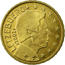 Luxembourg, 10 Euro Cent, 2002, EF(40-45), Brass, KM:78