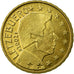 Luxembourg, 10 Euro Cent, 2002, EF(40-45), Brass, KM:78