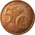 Luxemburgo, 5 Euro Cent, 2003, EF(40-45), Aço Cromado a Cobre, KM:77