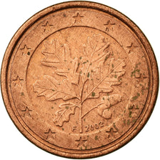 GERMANY - FEDERAL REPUBLIC, Euro Cent, 2002, EF(40-45), Copper Plated Steel